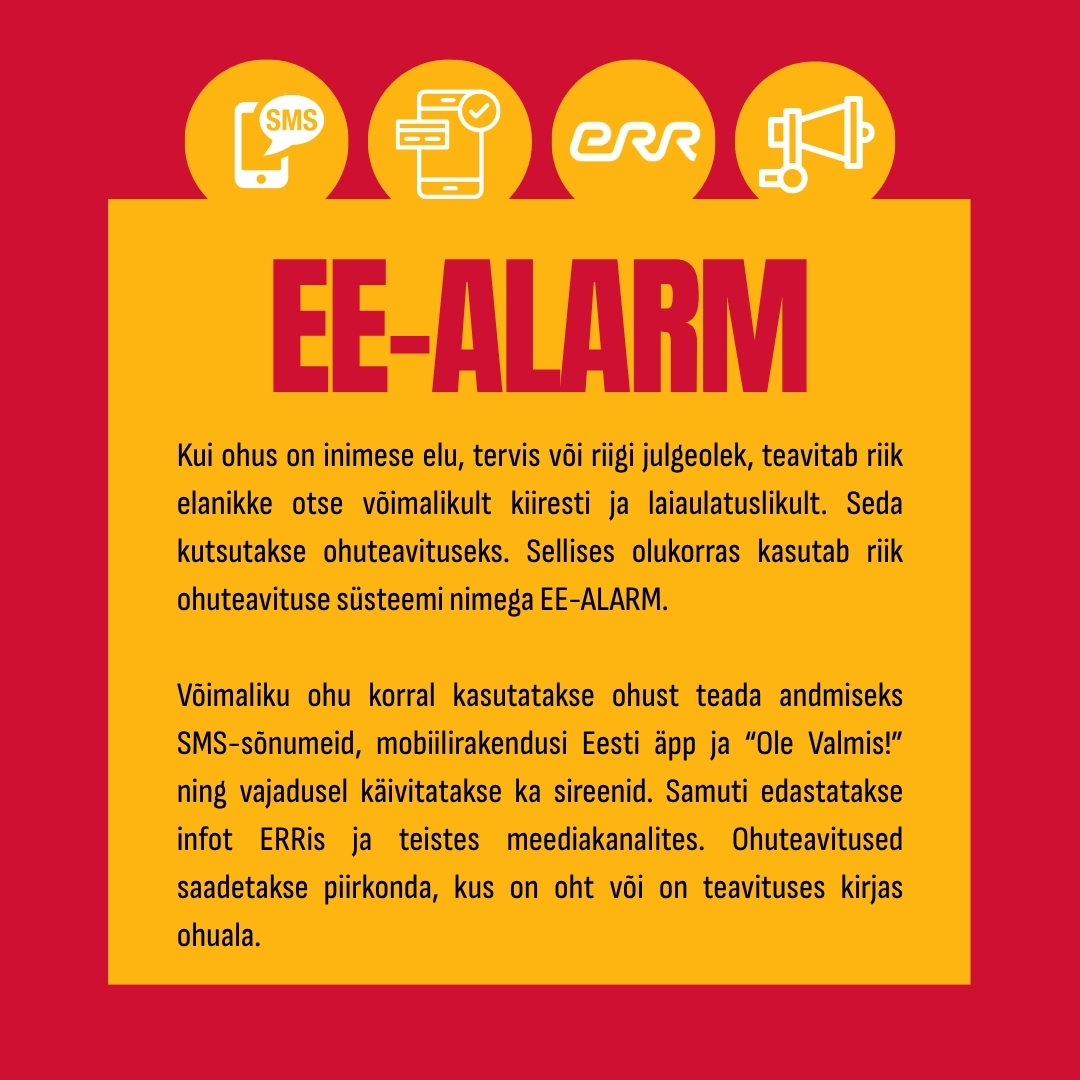EE-ALARMi kasutamise kirjeldus
